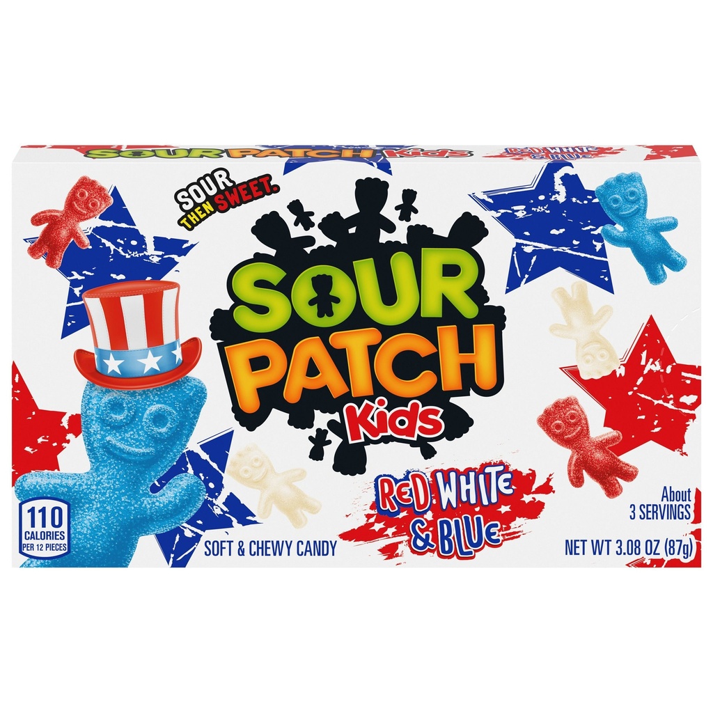 Sour Patch Kids Red White & Blue Theaterbox 87 g