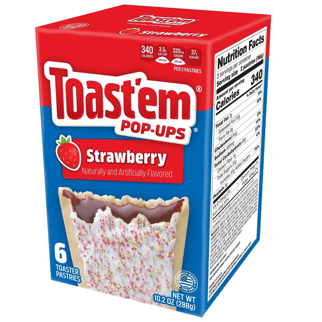 Toast'em Pop-Ups Frosted Strawberry 288 g