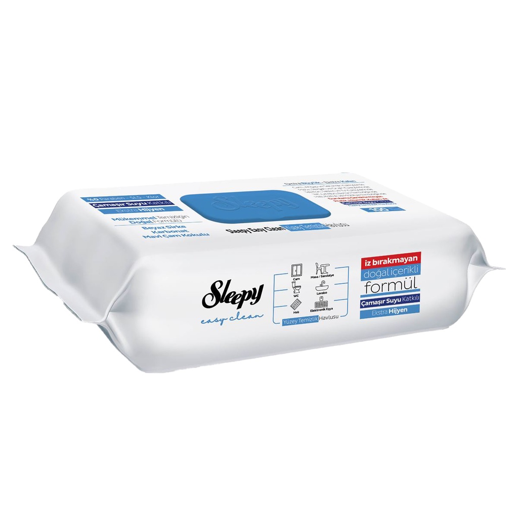 Sleepy Easy Clean Surface Cleaning Towel Bleach 100 Pack