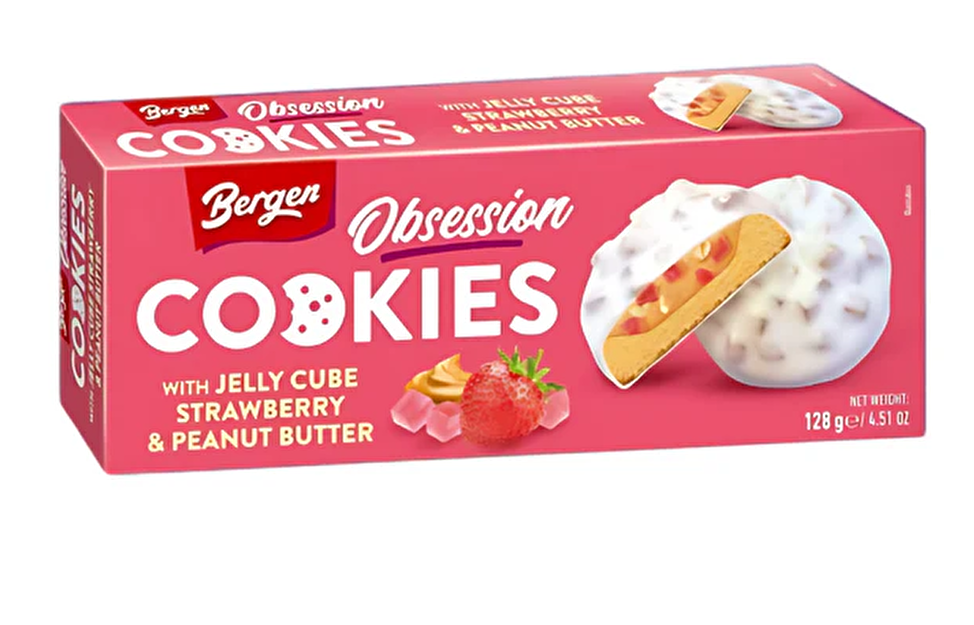 Bergen Cookies Jelly Cube Black Currant & Milk Cream 128 g