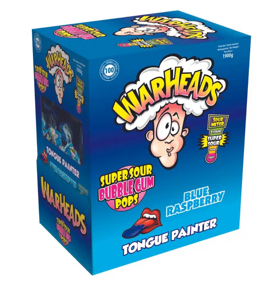 Warheads Blue Rasberry Bubblegum Pop 21 g