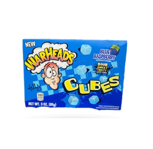 [503838] Warheads Blue Raspberry Cubes Theatre 85g