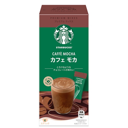 [3001] Starbucks Premium Mix Caffe Mocha 4 Sticks 88 g
