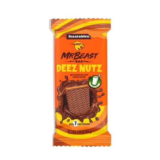 [SS000227] Mr Beast Feastables Deez Nuts Peanut butter 35 g