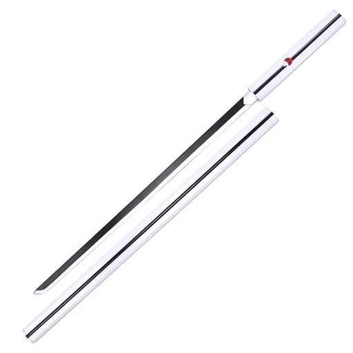[SH-502W-2] KATANA NARUTO - SASUKE WHITE EDITION - LAME MÉTAL KUSANAGI
