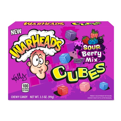 [SS000837] Warheads Sour Berry Mix Cubes 99 g