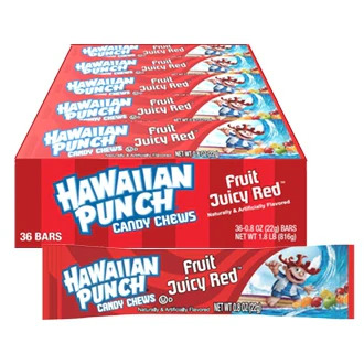 [SS000861] Hawaiian Punch Chews Bar Fruit Juicy Red 22 G