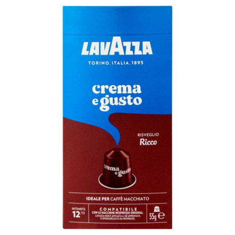 [SS001013] Lavazza Crema e Gusto Capsule Compatibili con Macchine Nespresso Gusto Ricco Pz.10