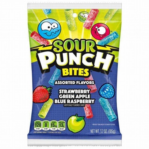 [SS001289] Sour Punch Bites Assorted Flavors 105 g
