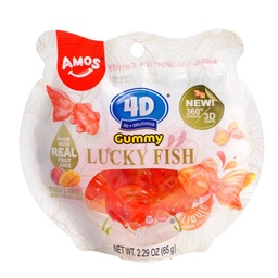 [SS001374] Amos 4D Gummy Lucky Fish 35 g 