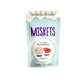 [SS001525] Miskets White Chocolate Coated Freeze Dried Strawberry 80 g