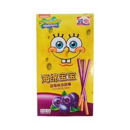 [SS001561] SpongeBob Coated Sticks Blueberry 48 g